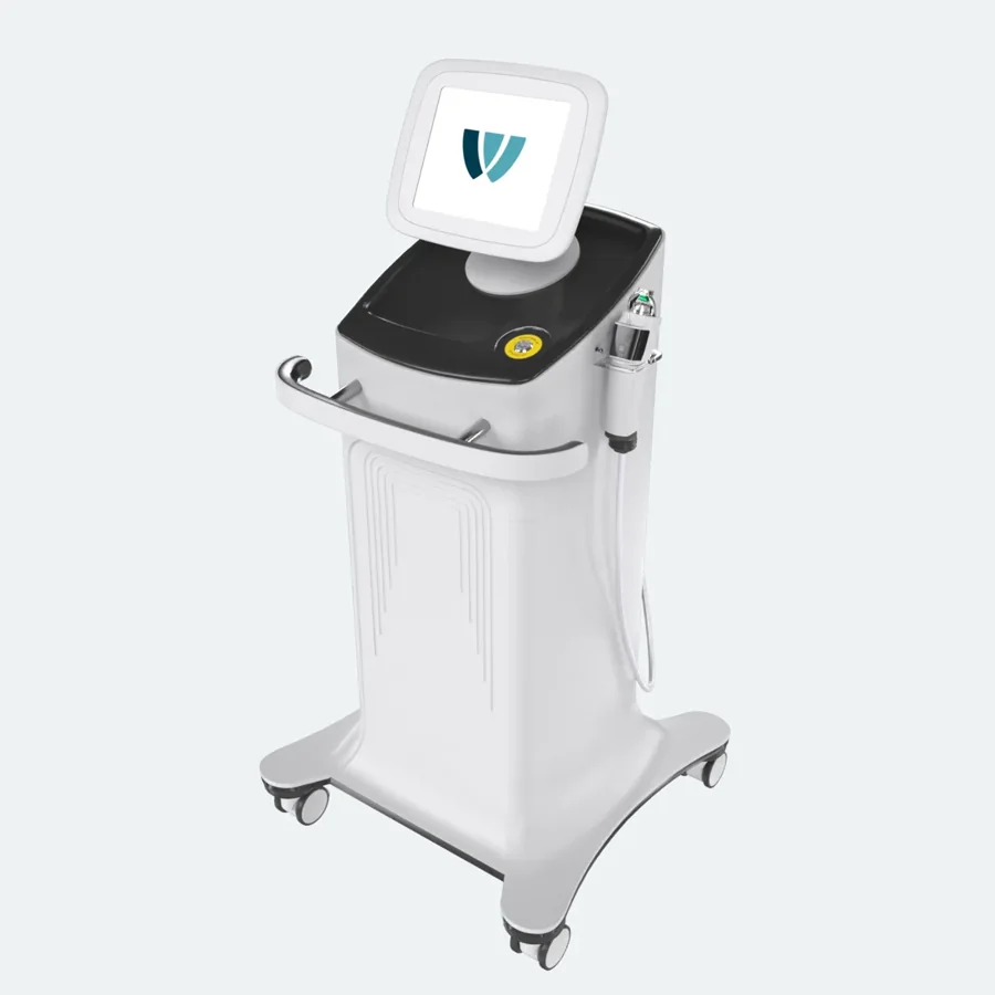 MICROTEC64 schräg von vorn mit Bügelgriff und Lenkrollen, Produktabbildung