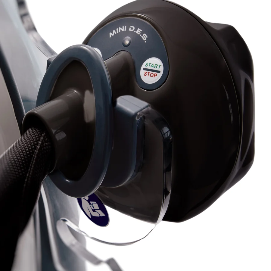 Applikator MINI D.E.S. des MR991 im Halter, Foto von MANTIS